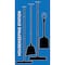5S Supplies 5S Housekeeping Shadow Board Broom Station Version 6 - Blue Board / Black Shadows  With Broom HSB-V6-BLUE-KIT - alternate 1
